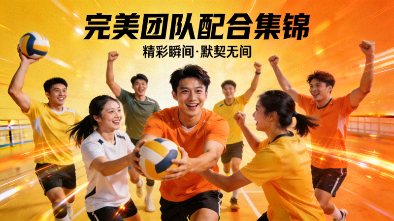 完美团队配合集锦视频封面，展示多人协作场景